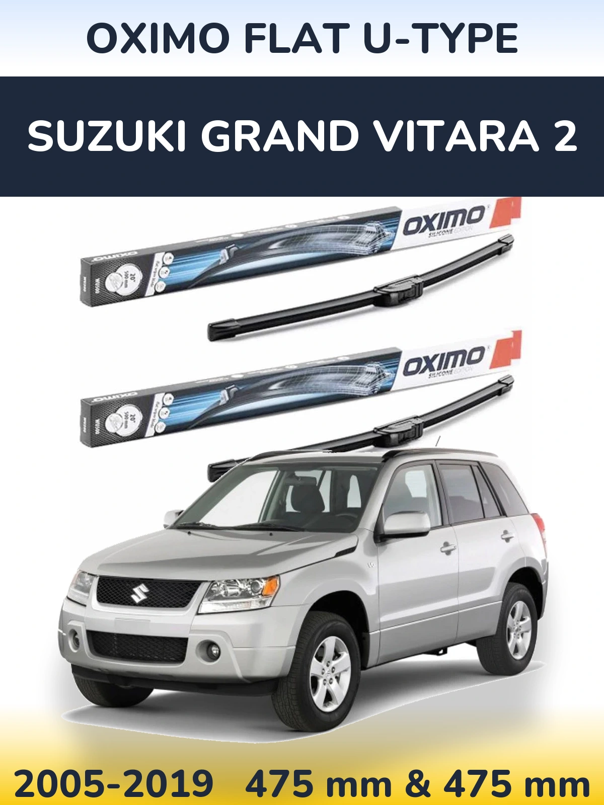 Ștergătoare Oximo Flat U-type pentru Suzuki Grand Vitara 2