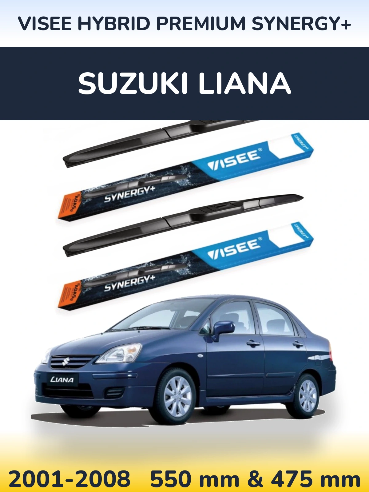 Ștergătoare VISEE HYBRID PREMIUM SYNERGY+ pentru Suzuki Liana