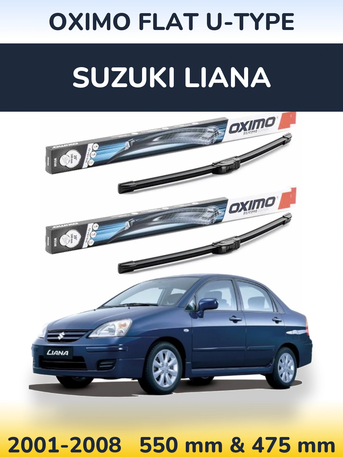 Ștergătoare Oximo Flat U-type pentru Suzuki Liana