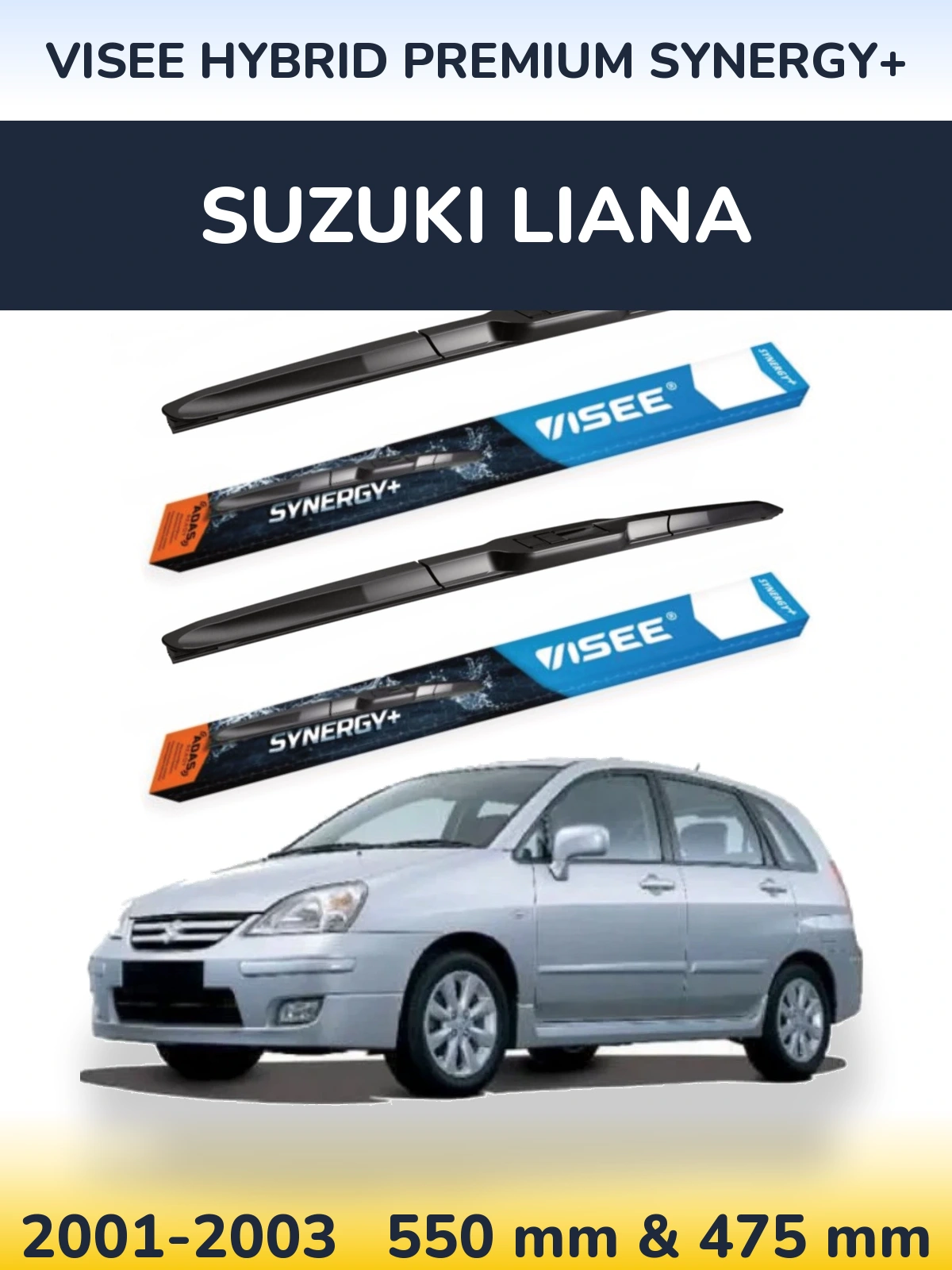 Ștergătoare VISEE HYBRID PREMIUM SYNERGY+ pentru Suzuki Liana