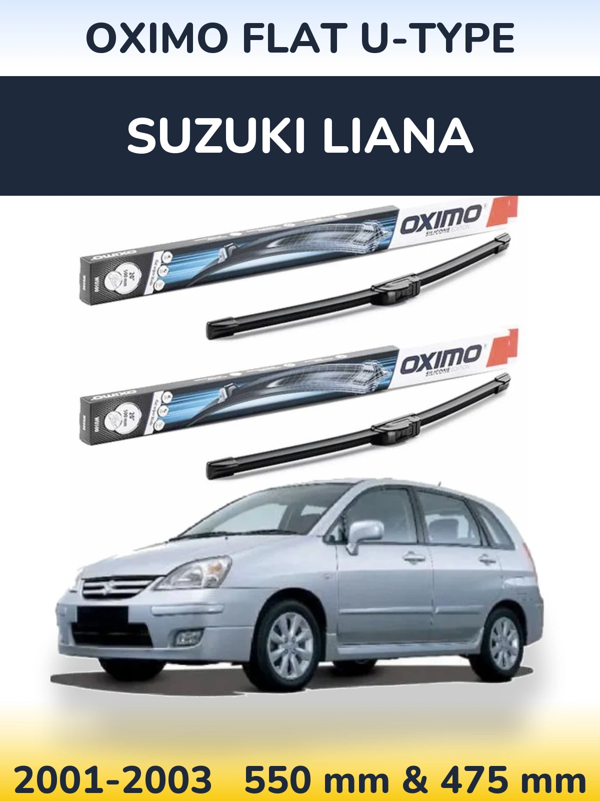 Ștergătoare Oximo Flat U-type pentru Suzuki Liana