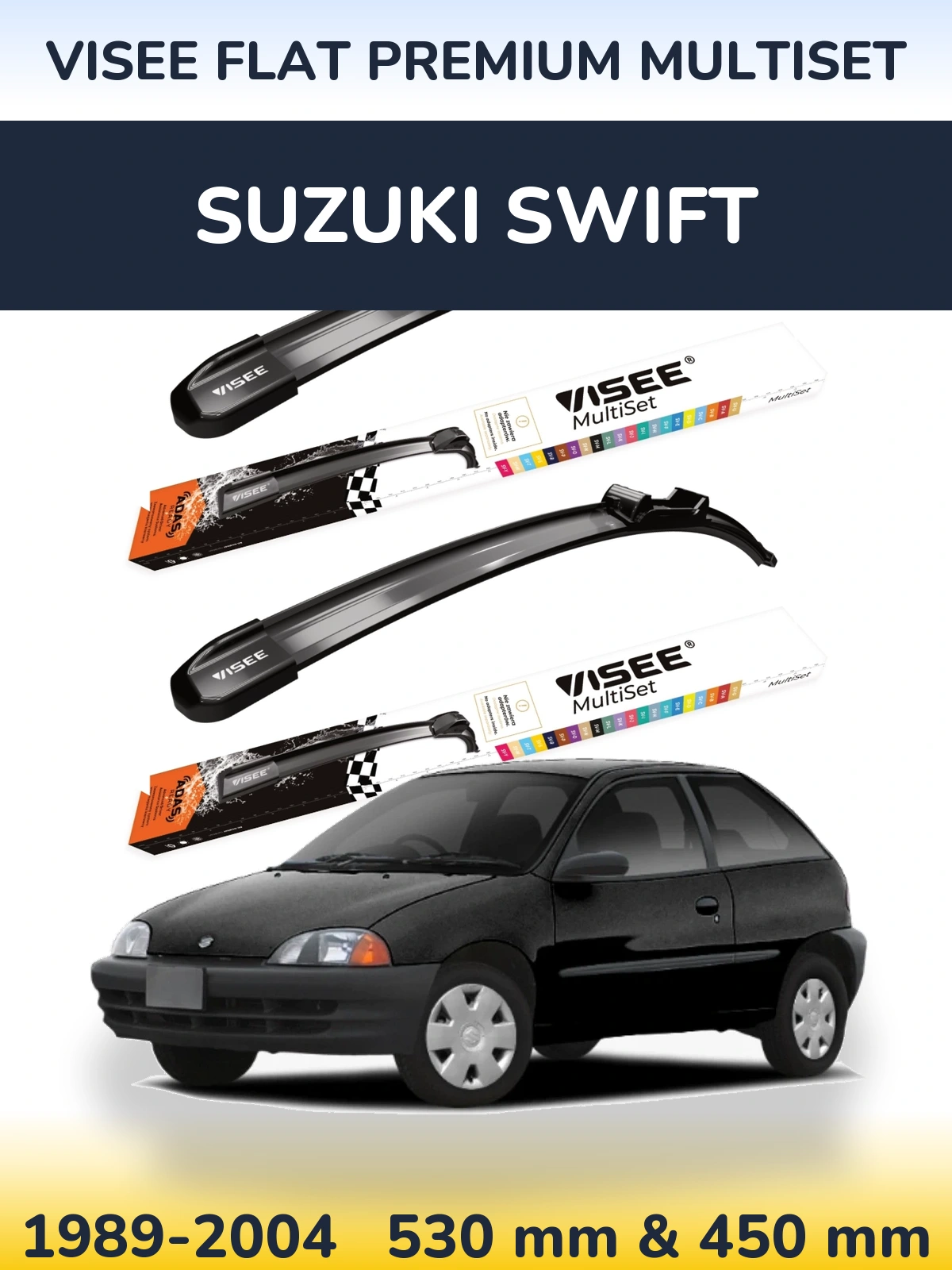 Ștergătoare VISEE FLAT PREMIUM MultiSet pentru Suzuki Swift