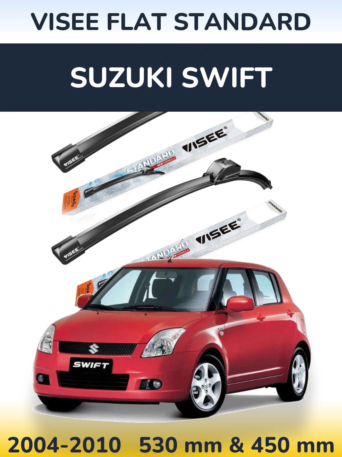Ștergătoare VISEE FLAT STANDARD pentru Suzuki Swift