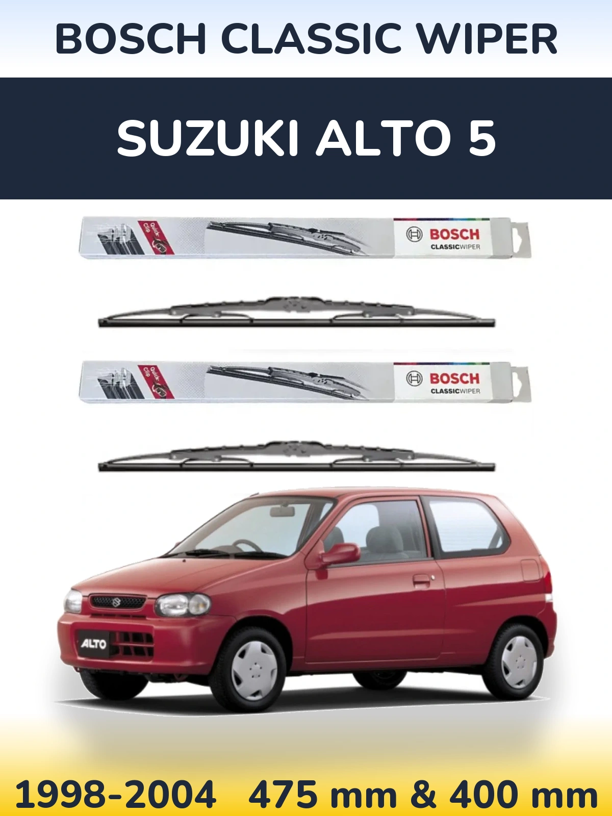 Ștergătoare BOSCH Classic Wiper pentru Suzuki Alto 5