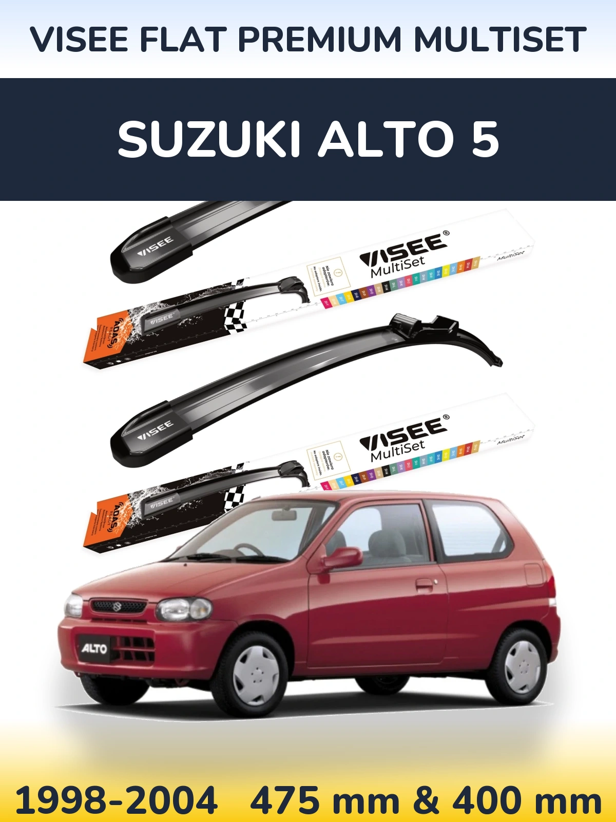 Ștergătoare VISEE FLAT PREMIUM MultiSet pentru Suzuki Alto 5