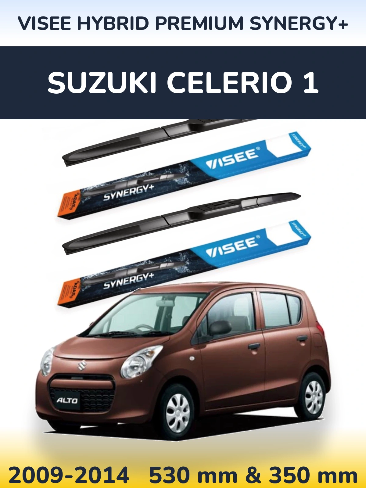 Ștergătoare VISEE HYBRID PREMIUM SYNERGY+ pentru Suzuki Celerio 1