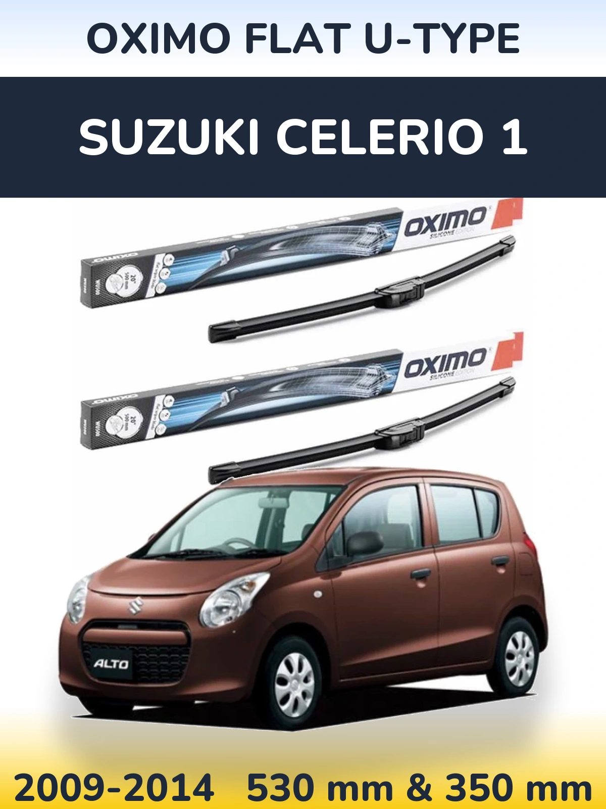 Ștergătoare Oximo Flat U-type pentru Suzuki Celerio 1