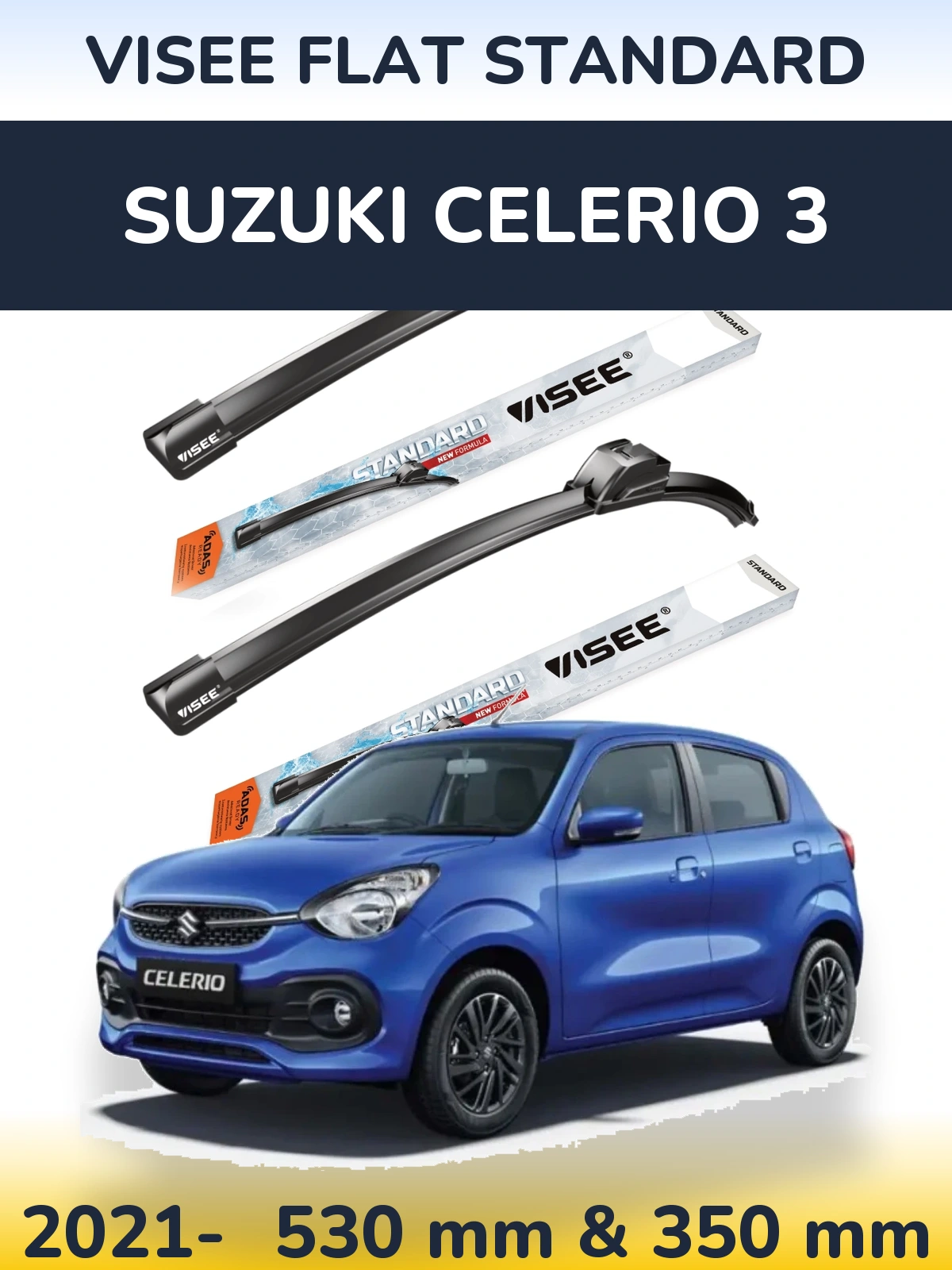 Ștergătoare VISEE FLAT STANDARD pentru Suzuki Celerio 3