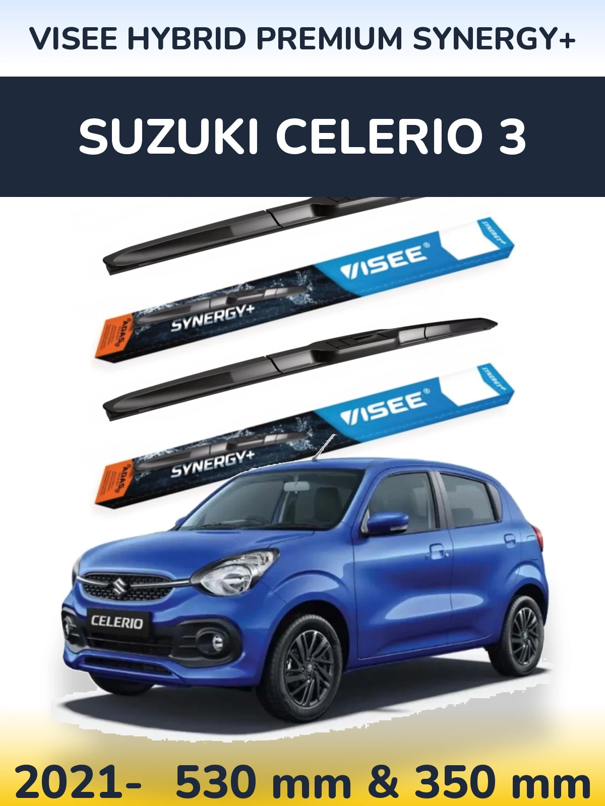 Ștergătoare VISEE HYBRID PREMIUM SYNERGY+ pentru Suzuki Celerio 3