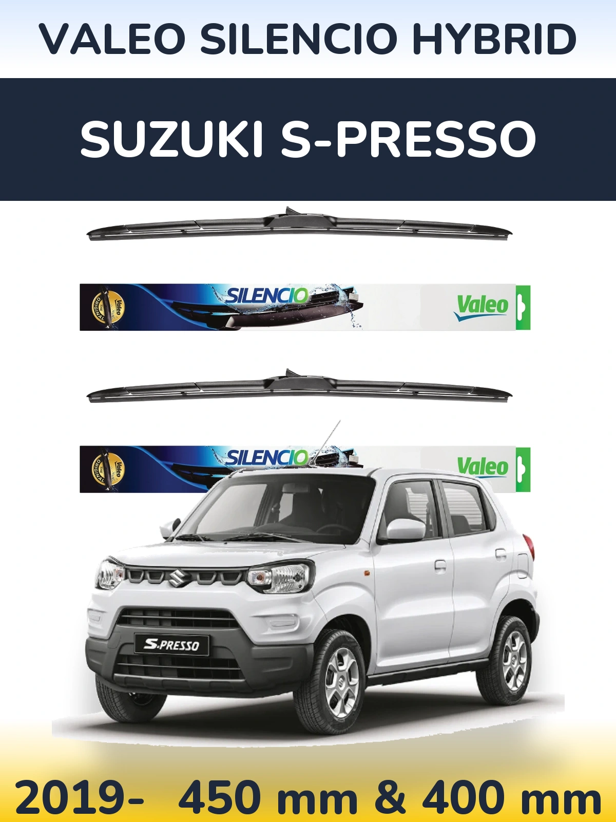 Ștergătoare Valeo Silencio Hybrid pentru Suzuki S-Presso