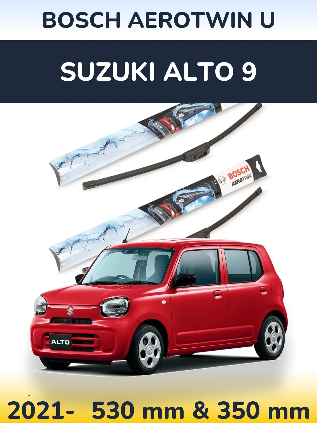 Ștergătoare BOSCH AeroTwin U pentru Suzuki Alto 9