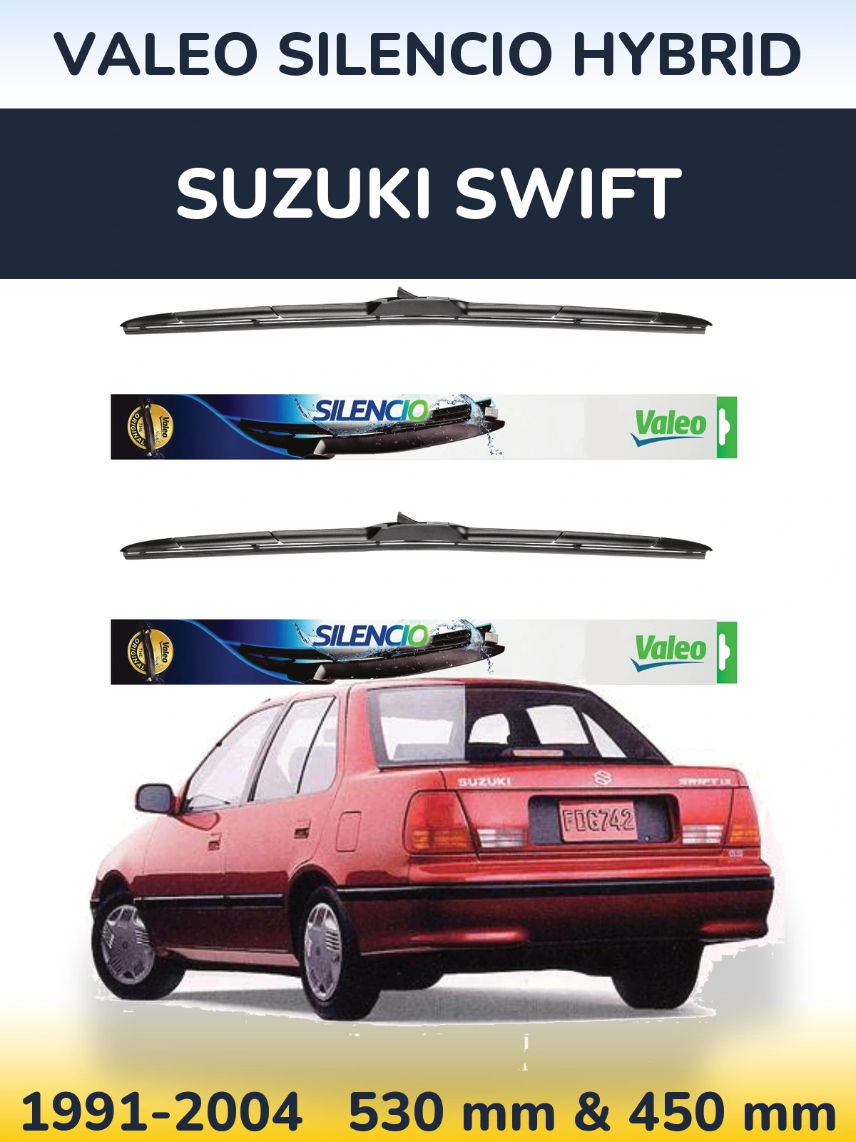 Ștergătoare Valeo Silencio Hybrid pentru Suzuki Swift