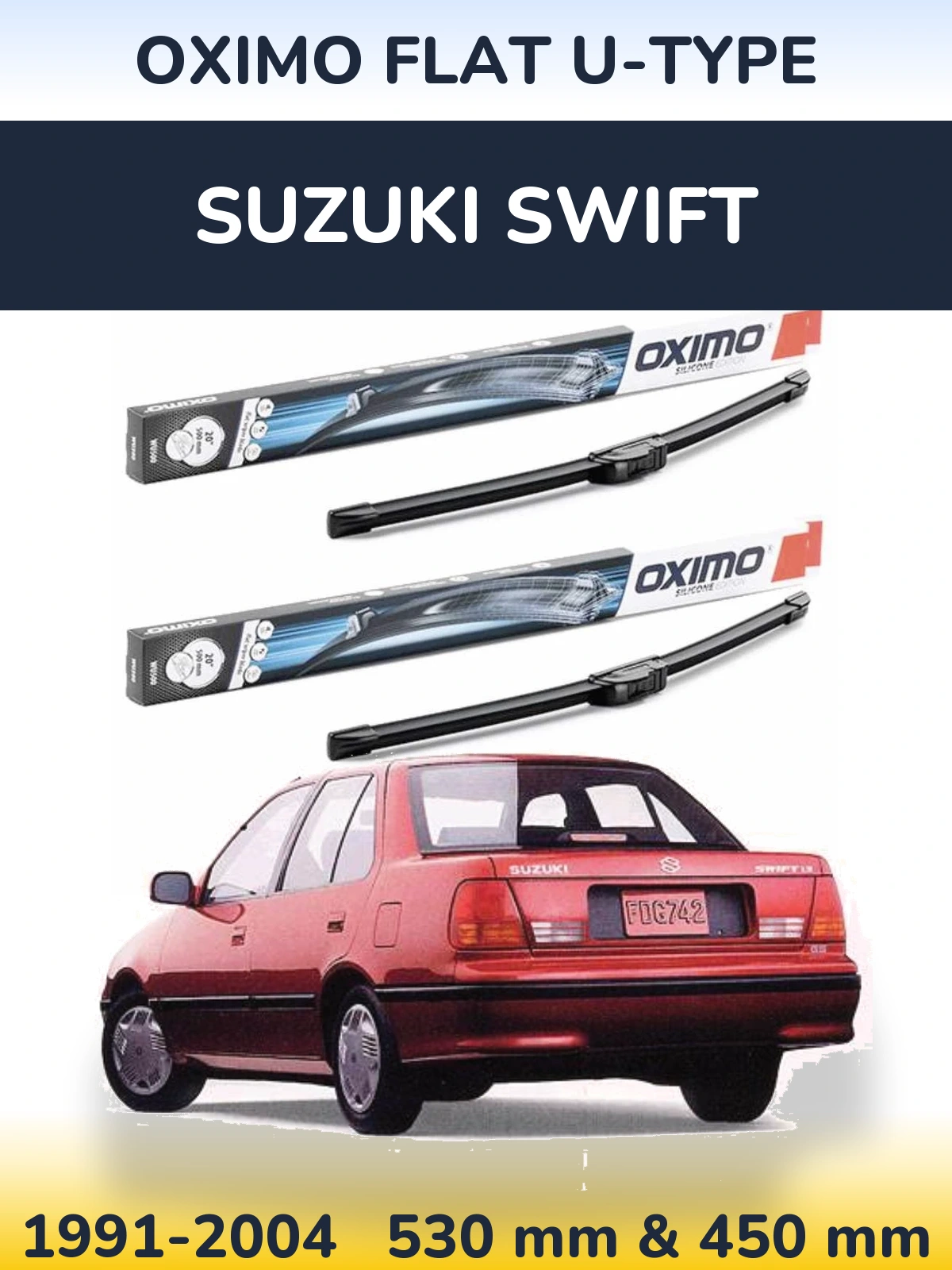 Ștergătoare Oximo Flat U-type pentru Suzuki Swift