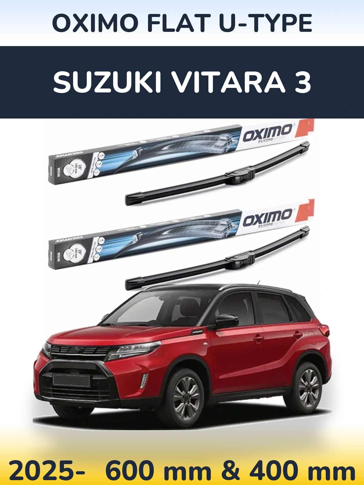 Ștergătoare Oximo Flat U-type pentru Suzuki Vitara 3