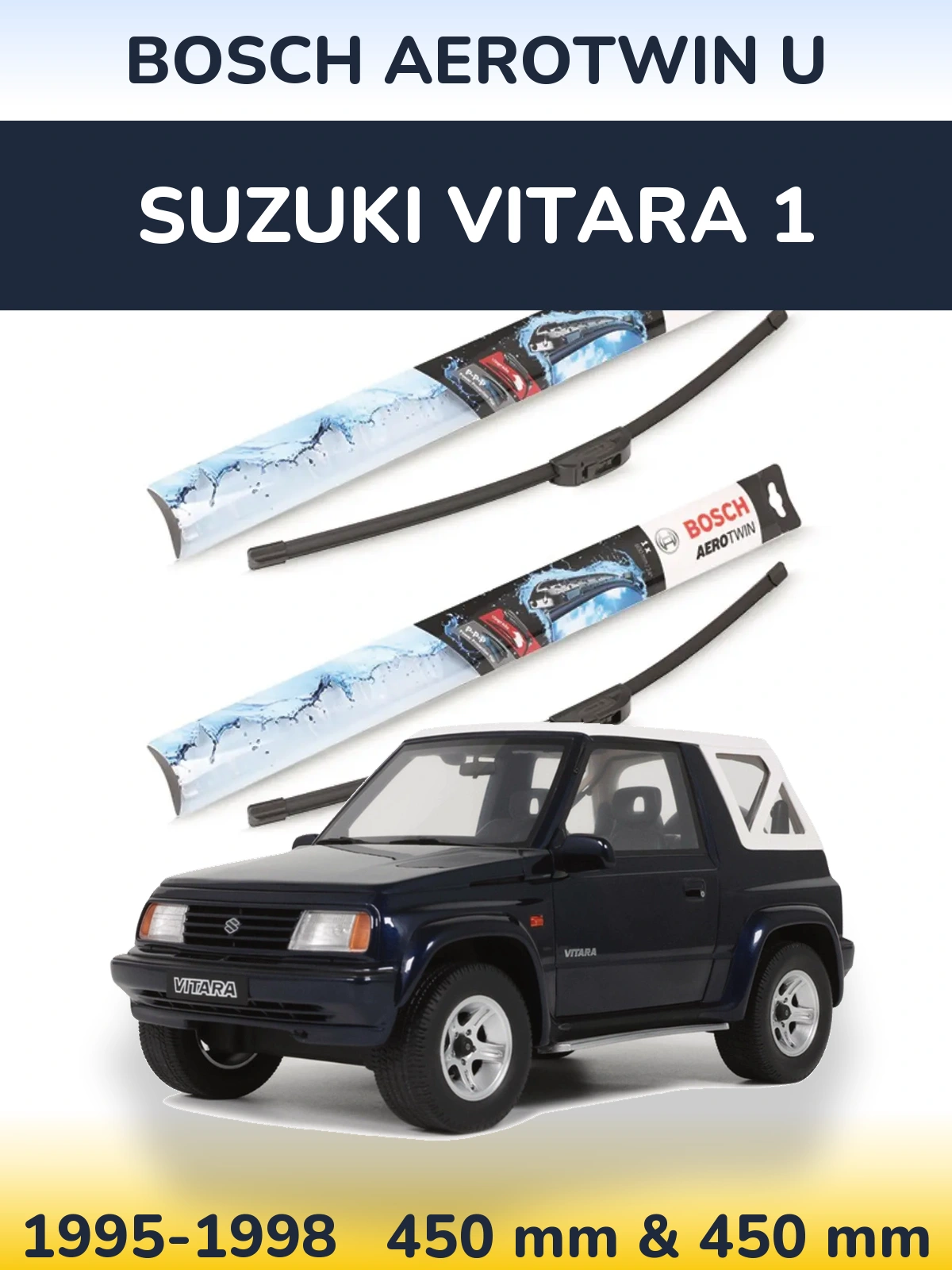 Ștergătoare BOSCH AeroTwin U pentru Suzuki Vitara 1