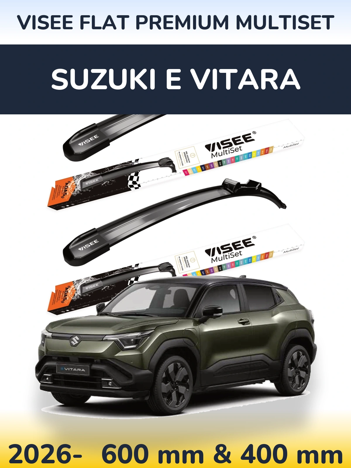 Ștergătoare VISEE FLAT PREMIUM MultiSet pentru Suzuki e Vitara