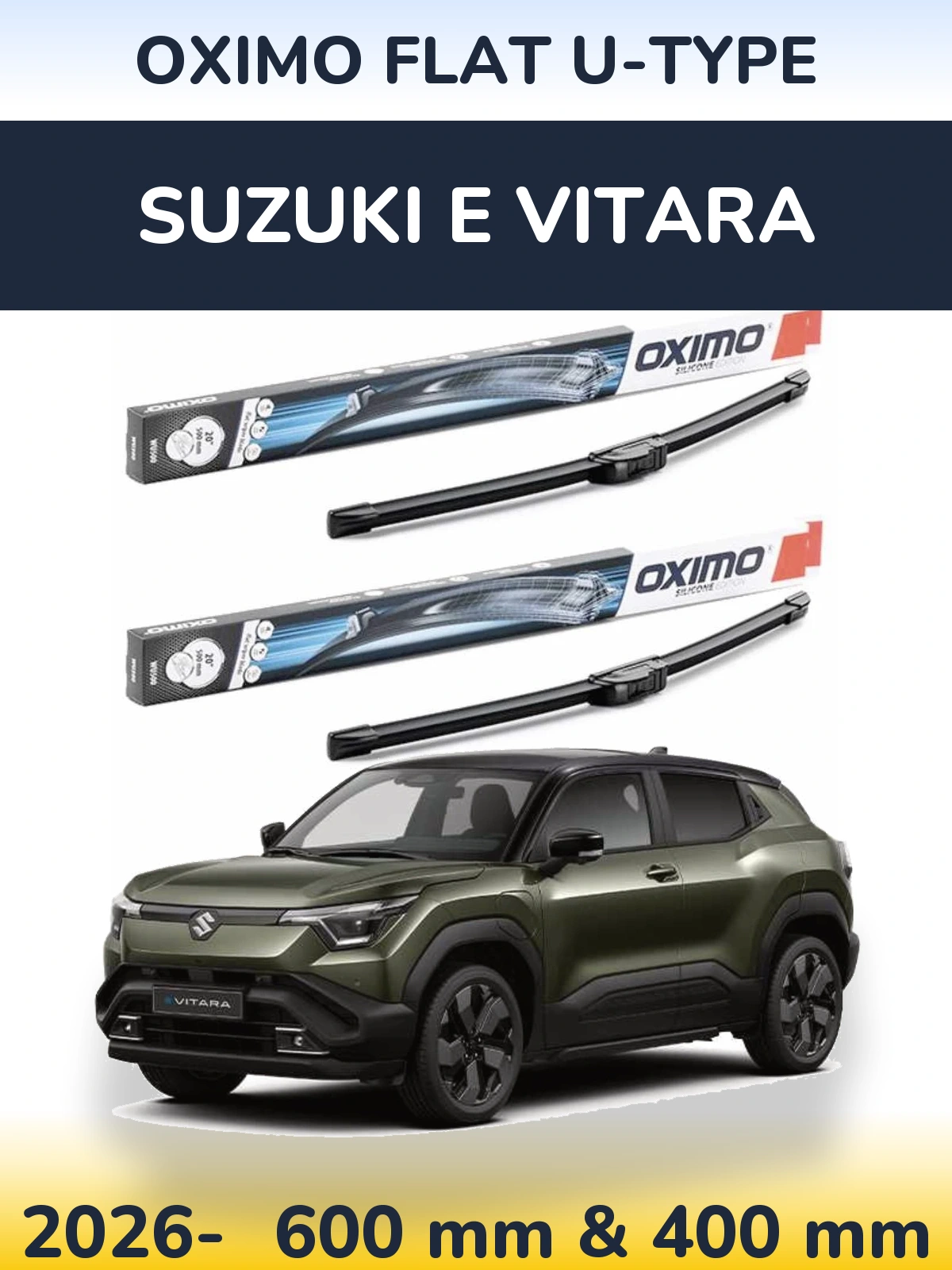 Ștergătoare Oximo Flat U-type pentru Suzuki e Vitara