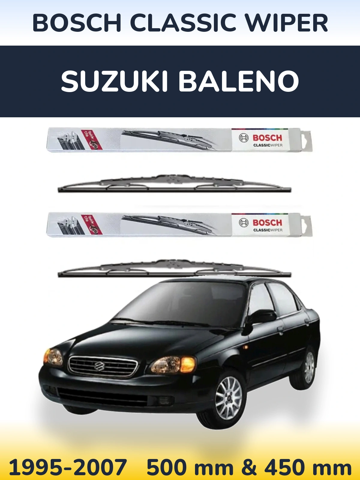 Ștergătoare BOSCH Classic Wiper pentru Suzuki Baleno