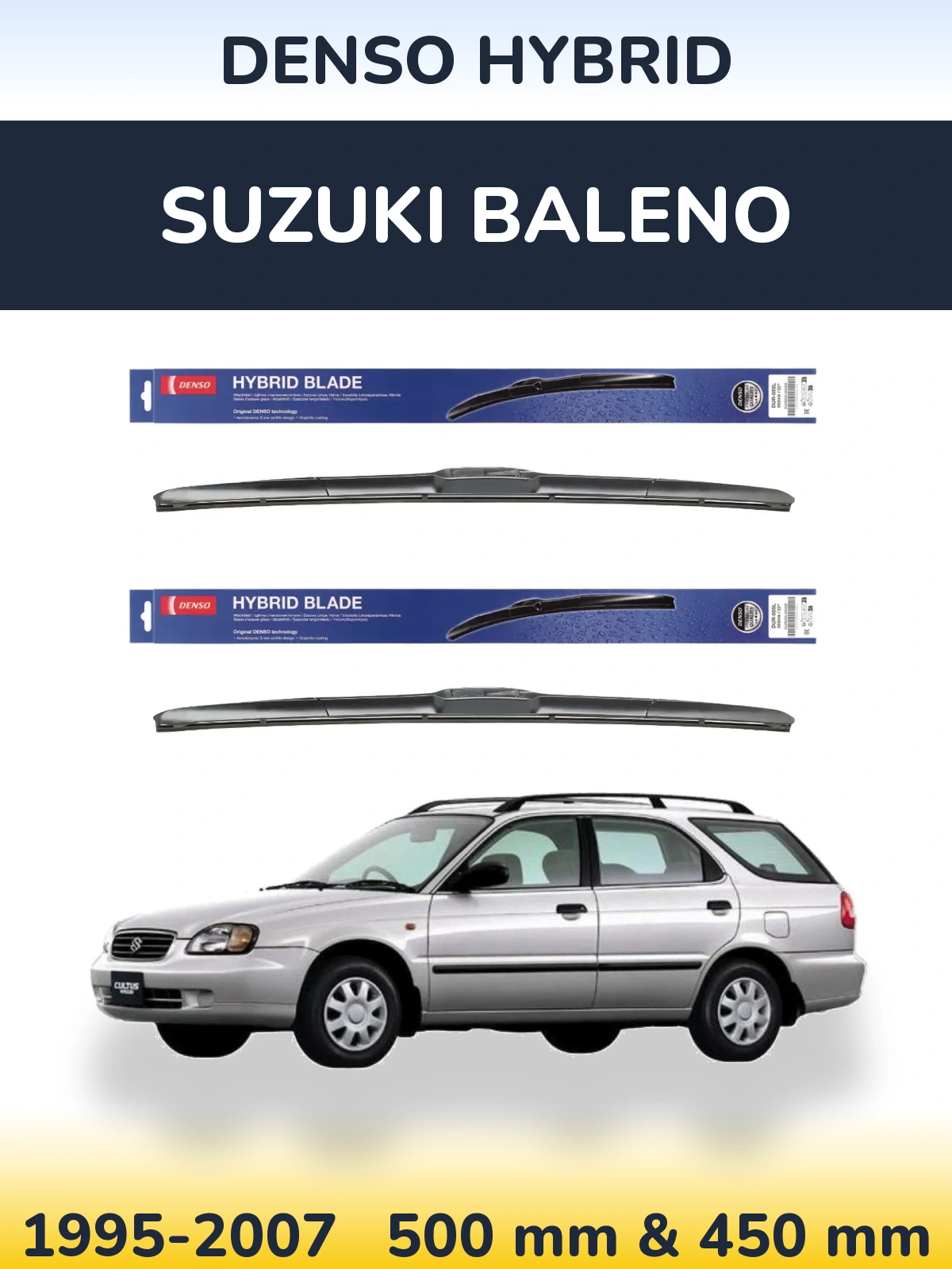 Ștergătoare Denso Hybrid pentru Suzuki Baleno
