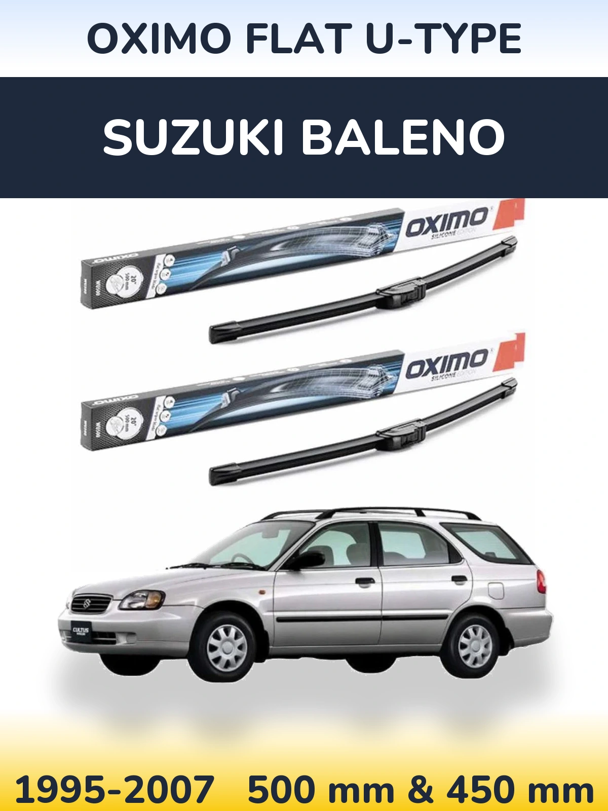 Ștergătoare Oximo Flat U-type pentru Suzuki Baleno