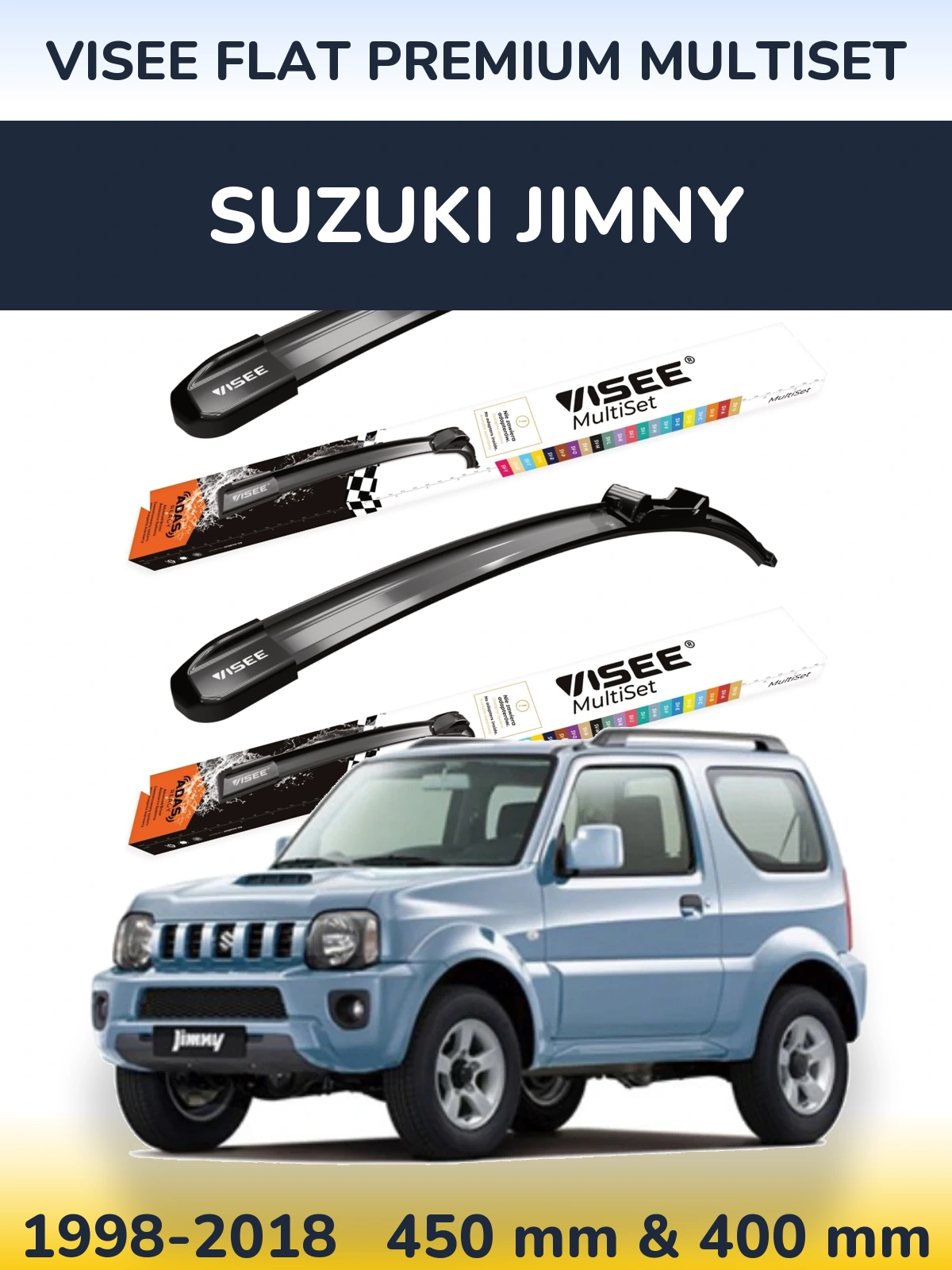 Ștergătoare VISEE FLAT PREMIUM MultiSet pentru Suzuki Jimny