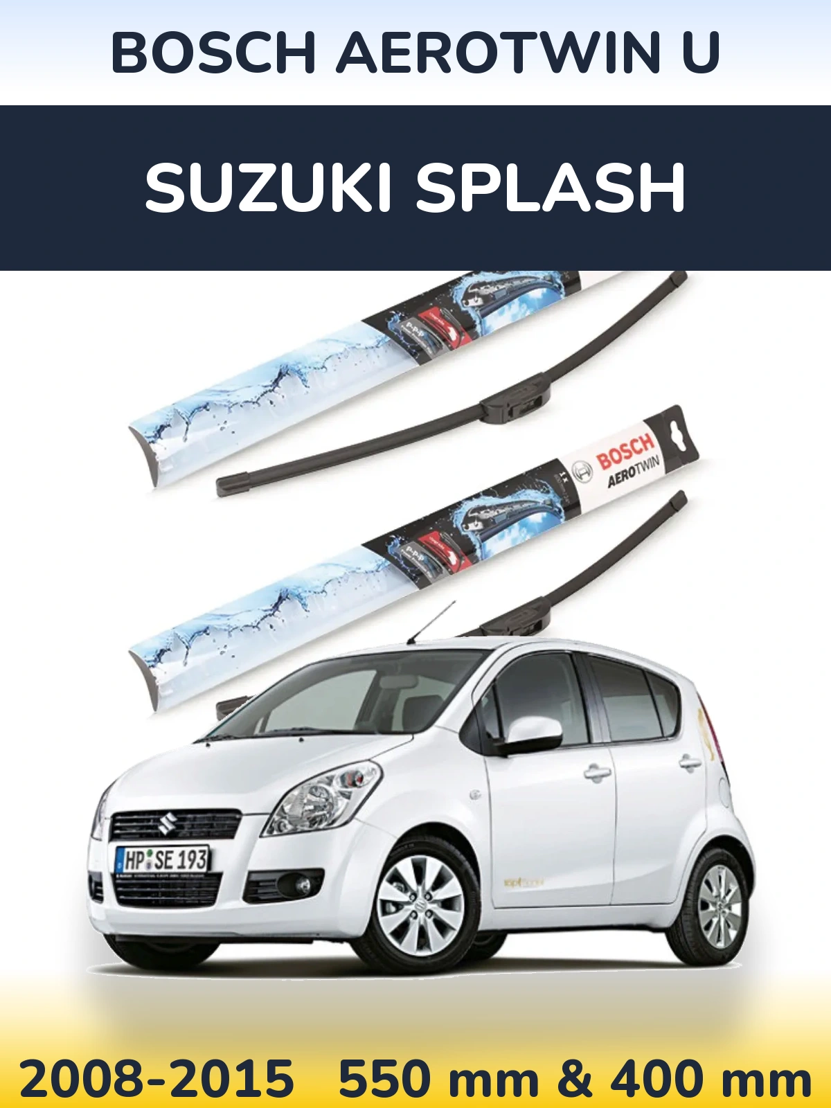 Ștergătoare BOSCH AeroTwin U pentru Suzuki Splash