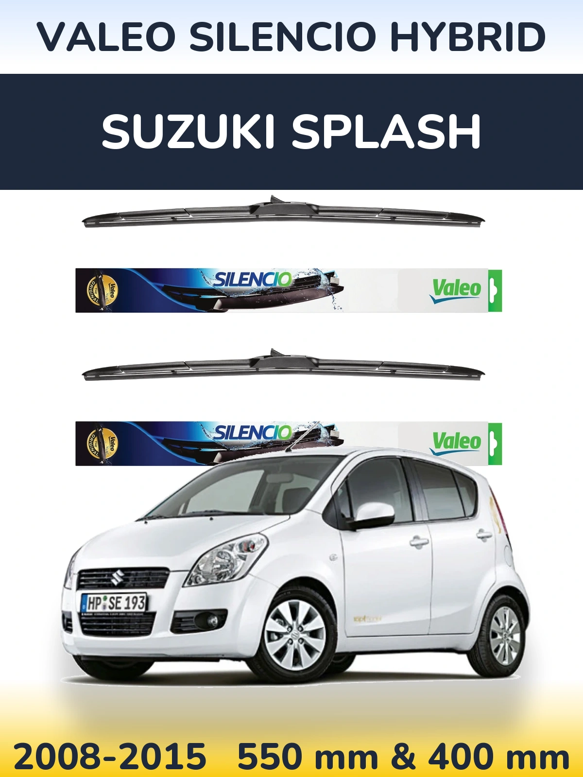 Ștergătoare Valeo Silencio Hybrid pentru Suzuki Splash