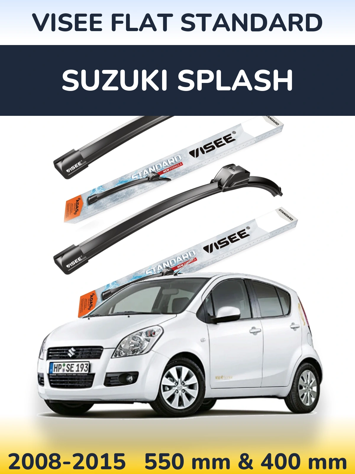 Ștergătoare VISEE FLAT STANDARD pentru Suzuki Splash