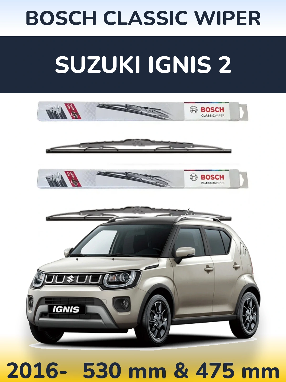 Ștergătoare BOSCH Classic Wiper pentru Suzuki Ignis 2