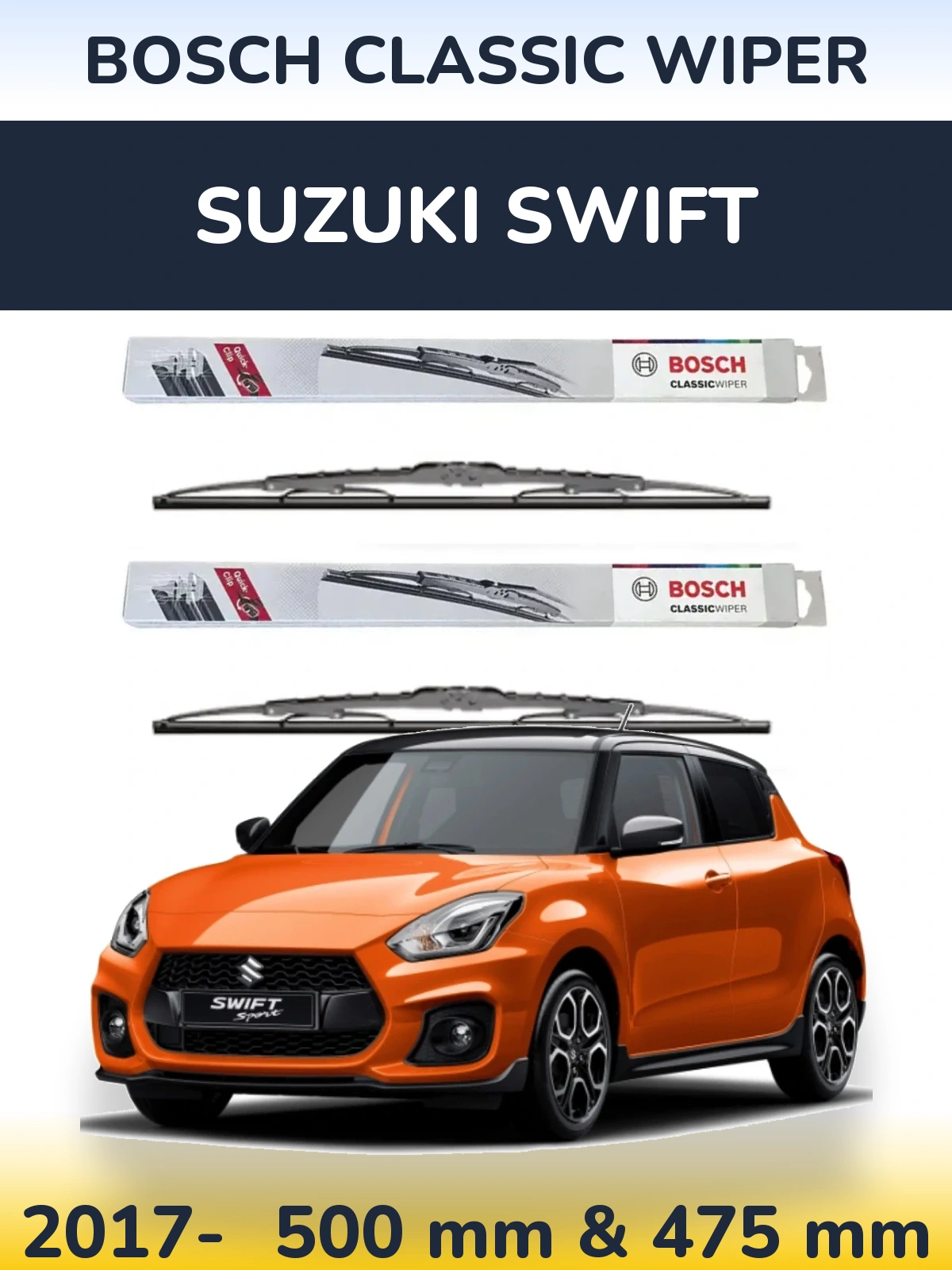 Ștergătoare BOSCH Classic Wiper pentru Suzuki Swift