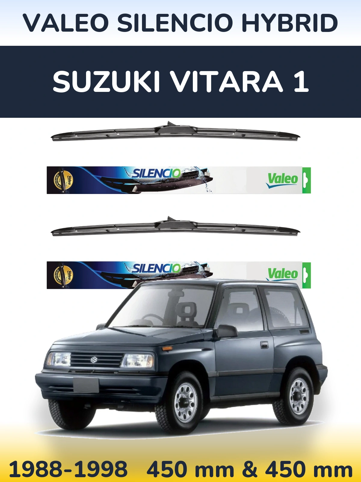 Ștergătoare Valeo Silencio Hybrid pentru Suzuki Vitara 1