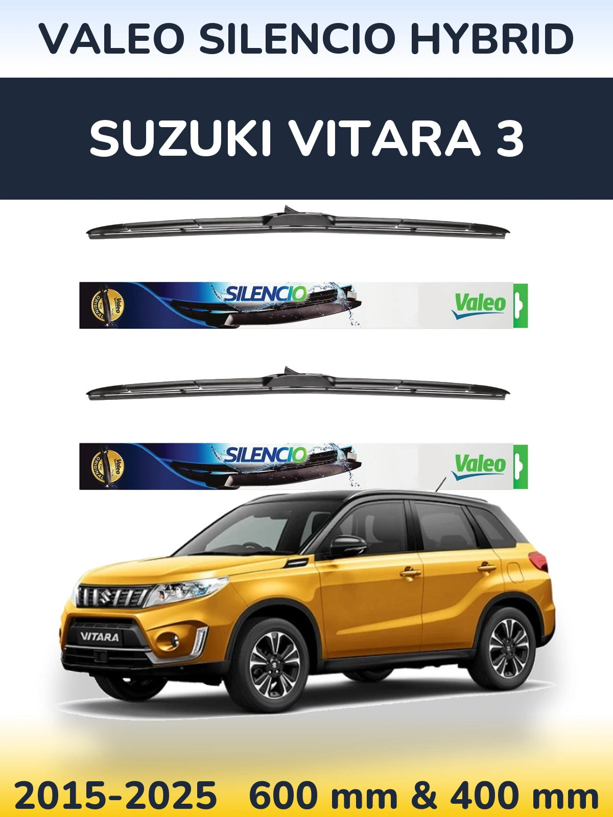 Ștergătoare Valeo Silencio Hybrid pentru Suzuki Vitara 3