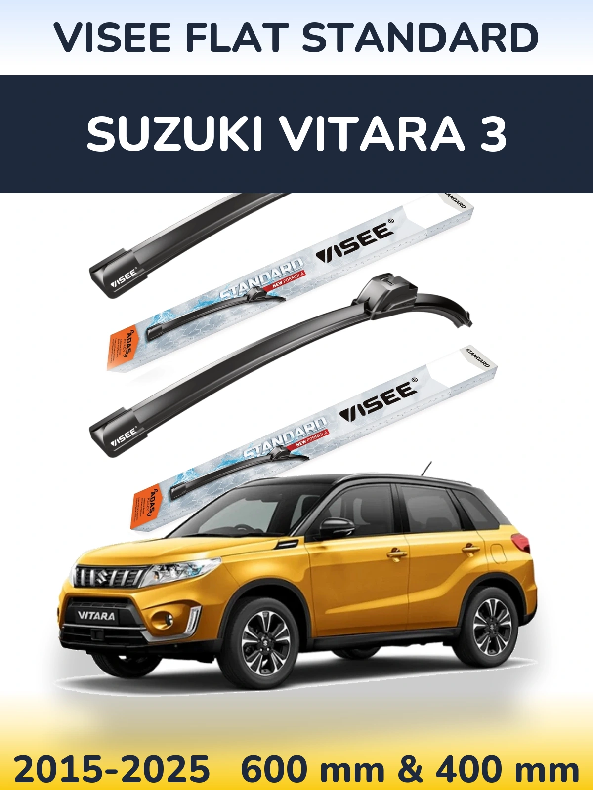 Ștergătoare VISEE FLAT STANDARD pentru Suzuki Vitara 3