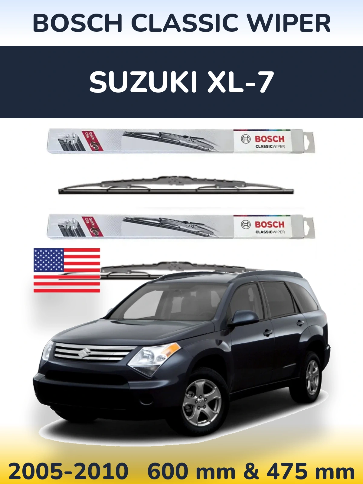 Ștergătoare BOSCH Classic Wiper pentru Suzuki XL-7