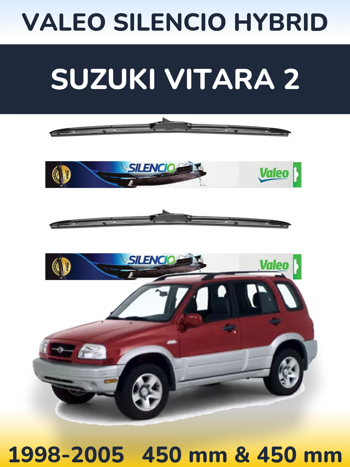 Ștergătoare Valeo Silencio Hybrid pentru Suzuki Vitara 2