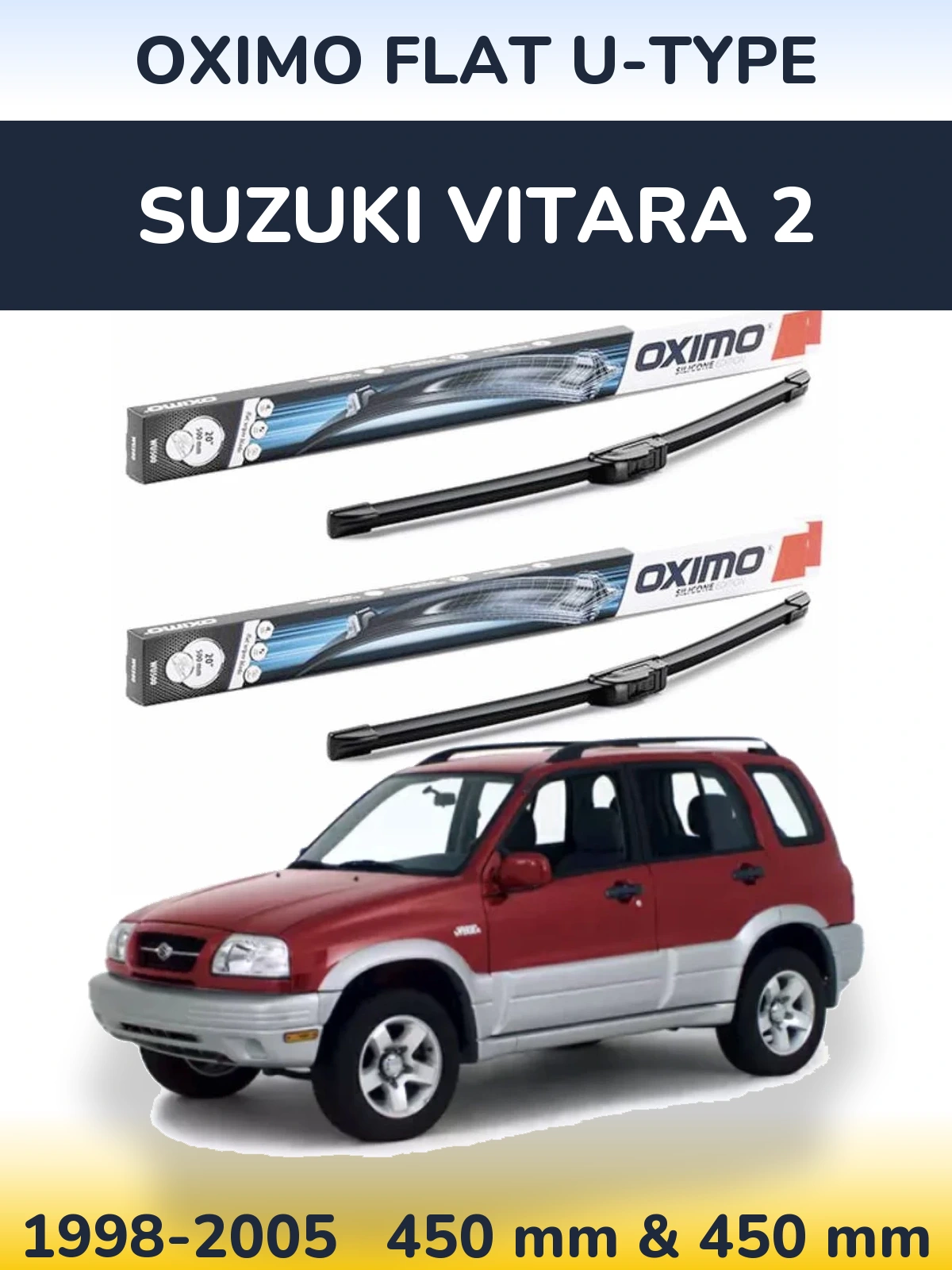 Ștergătoare Oximo Flat U-type pentru Suzuki Vitara 2