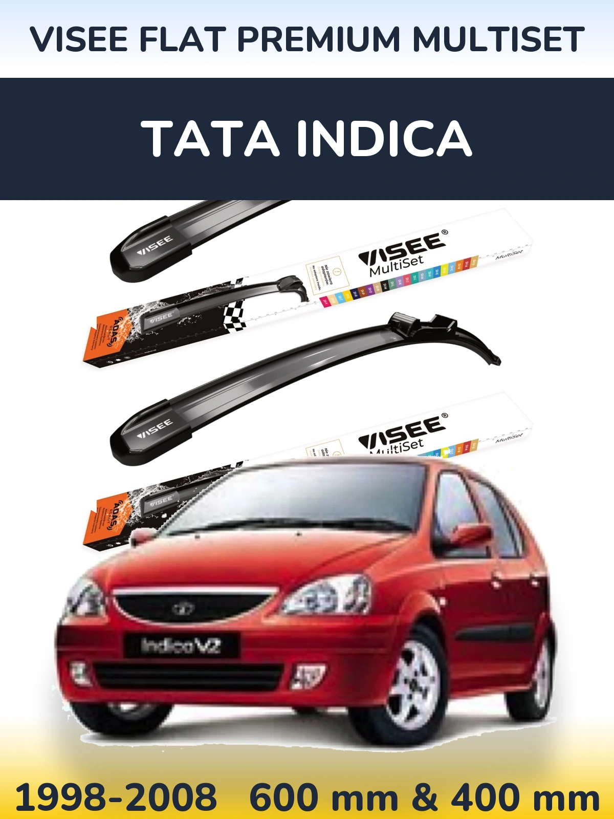 Ștergătoare VISEE FLAT PREMIUM MultiSet pentru Tata Indica