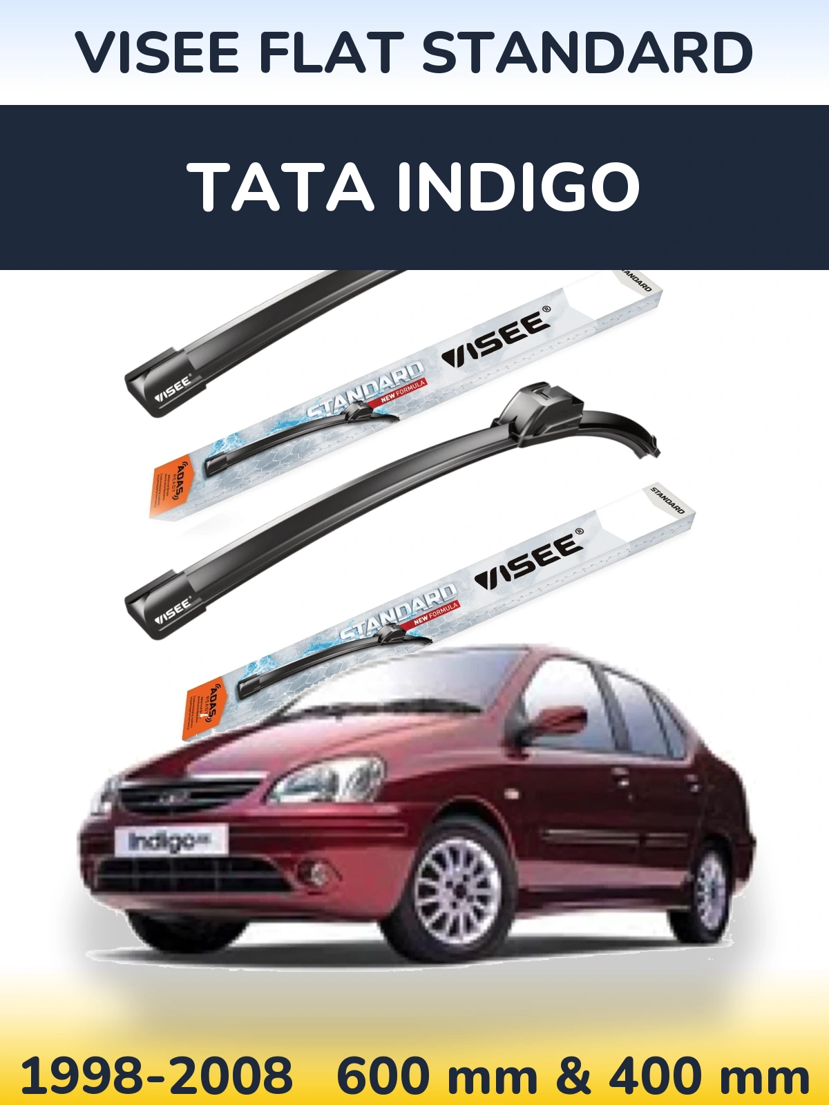 Ștergătoare VISEE FLAT STANDARD pentru Tata Indigo
