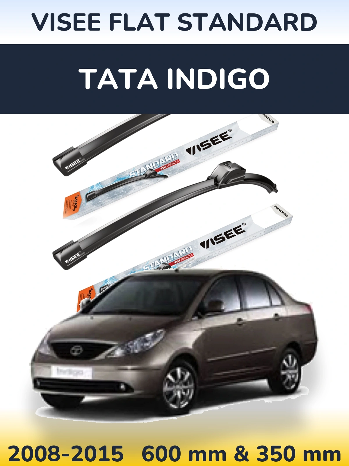 Ștergătoare VISEE FLAT STANDARD pentru Tata Indigo