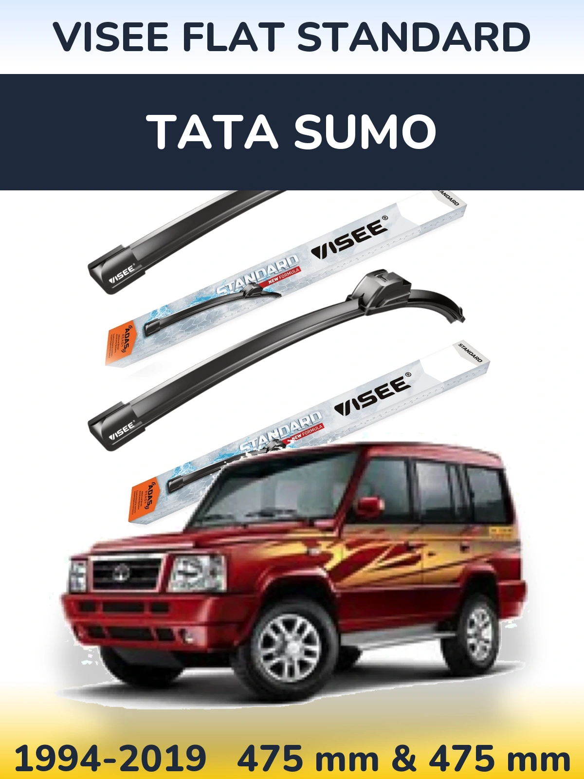 Ștergătoare VISEE FLAT STANDARD pentru Tata Sumo