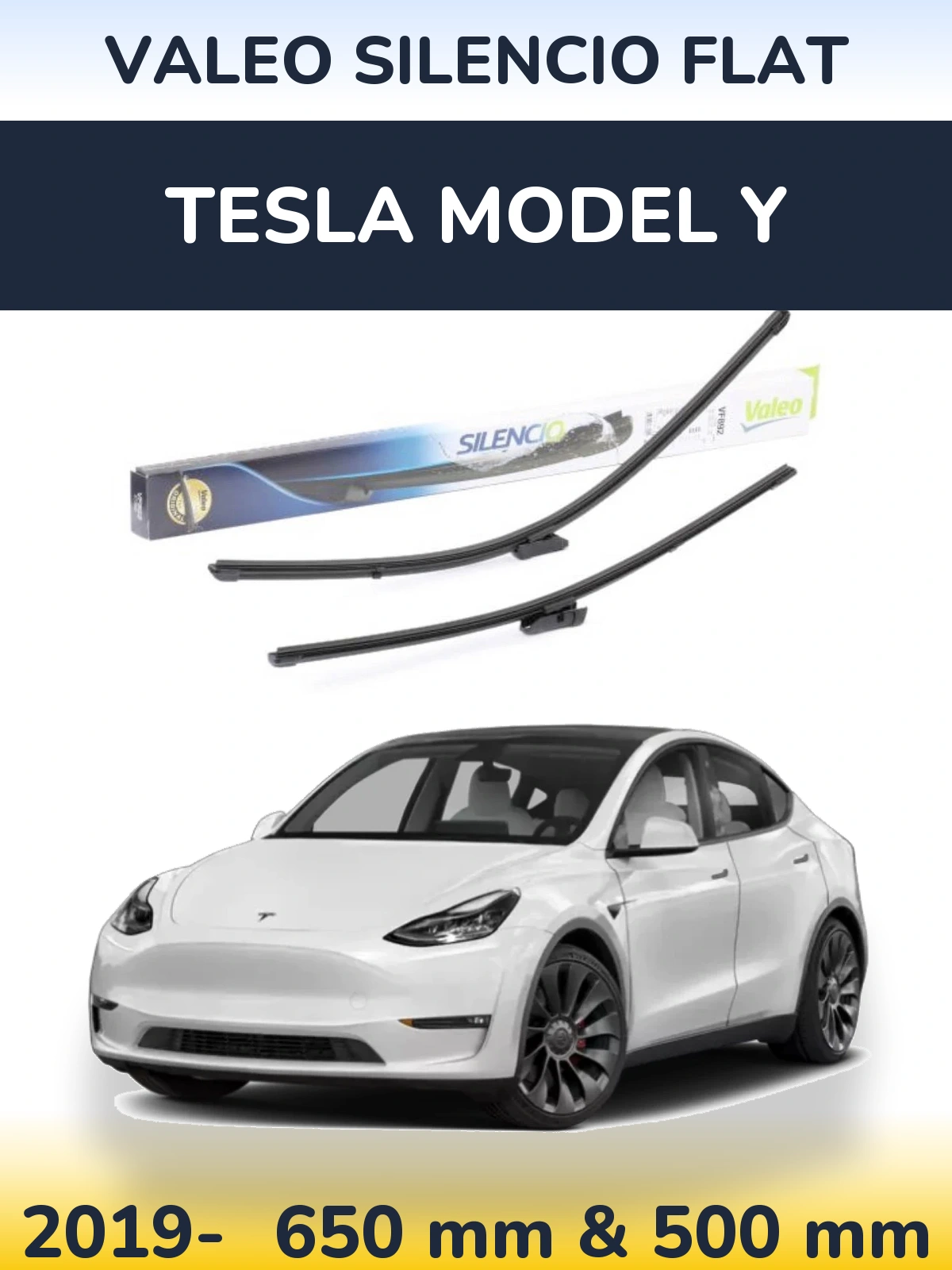 Ștergătoare Valeo Silencio Flat pentru Tesla Model Y