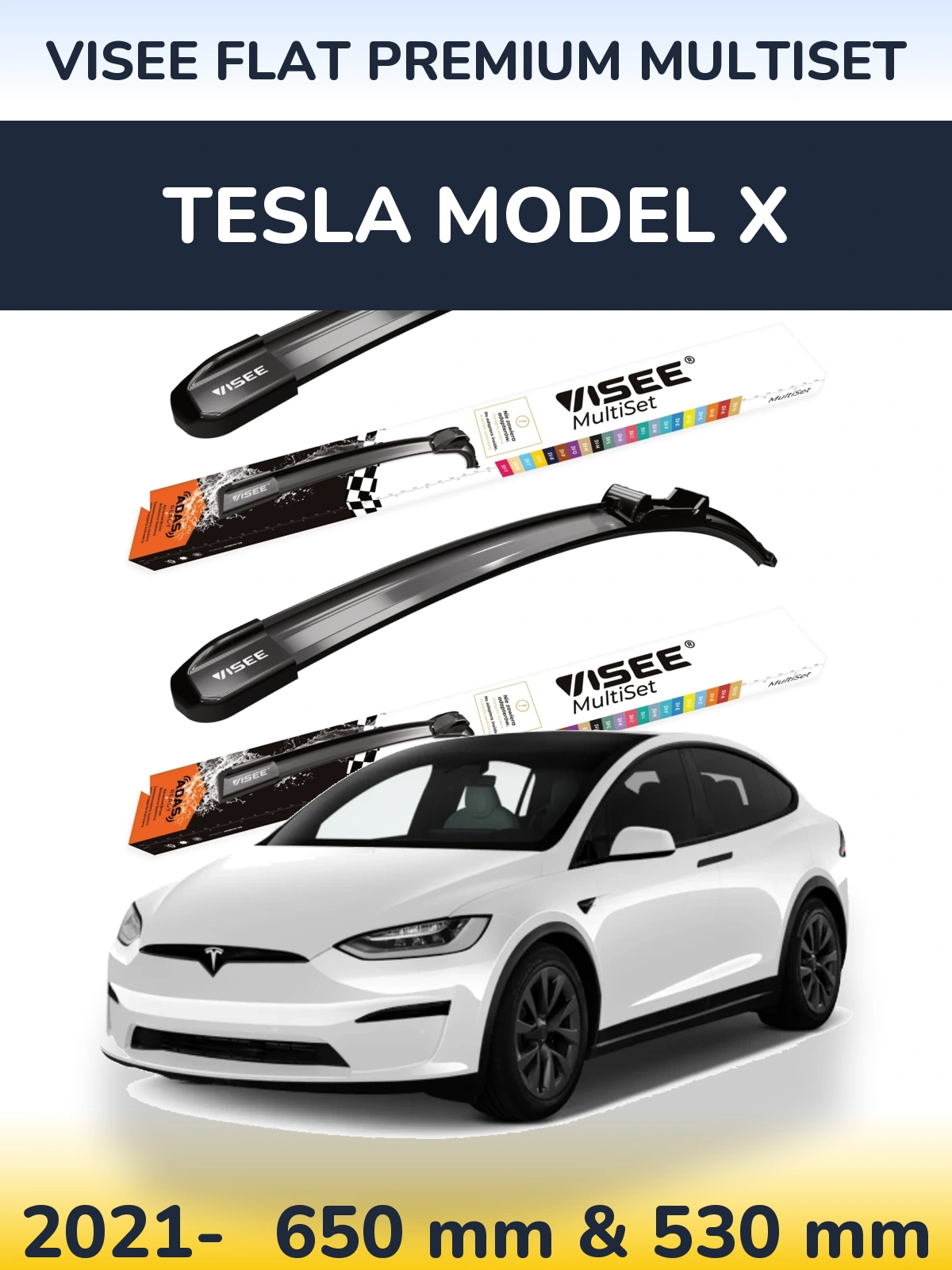 Ștergătoare VISEE FLAT PREMIUM MultiSet pentru Tesla Model X