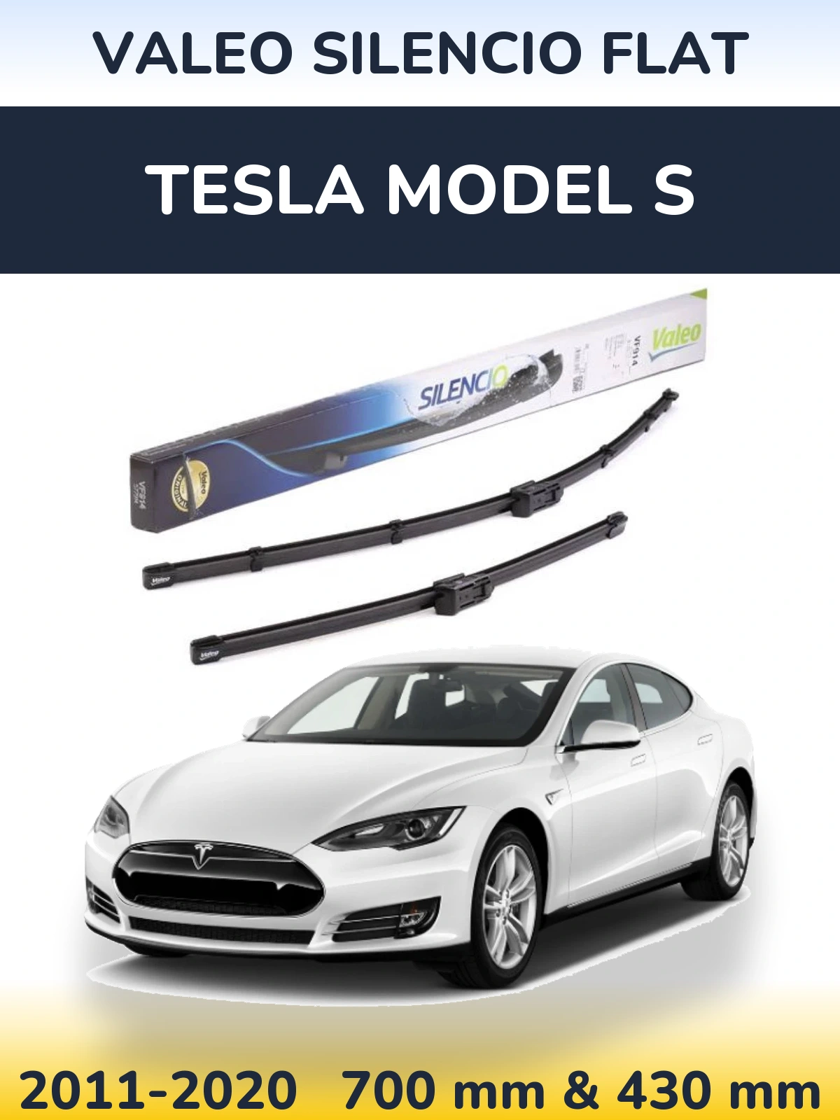 Ștergătoare Valeo Silencio Flat pentru Tesla Model S