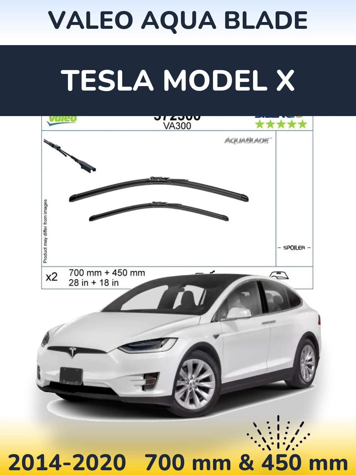 Ștergătoare Valeo Aqua Blade pentru Tesla Model X