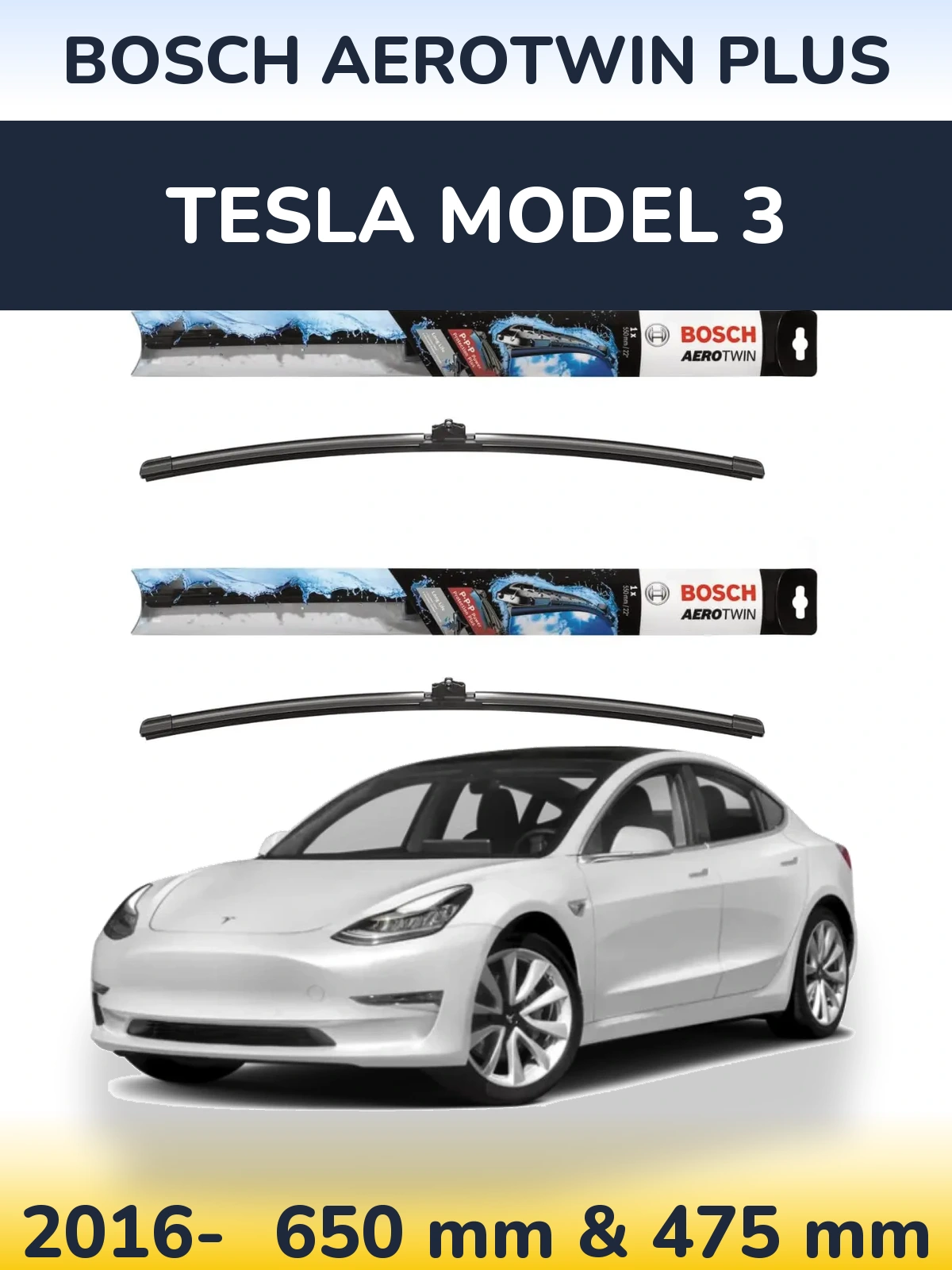Ștergătoare BOSCH AeroTwin Plus pentru Tesla Model 3