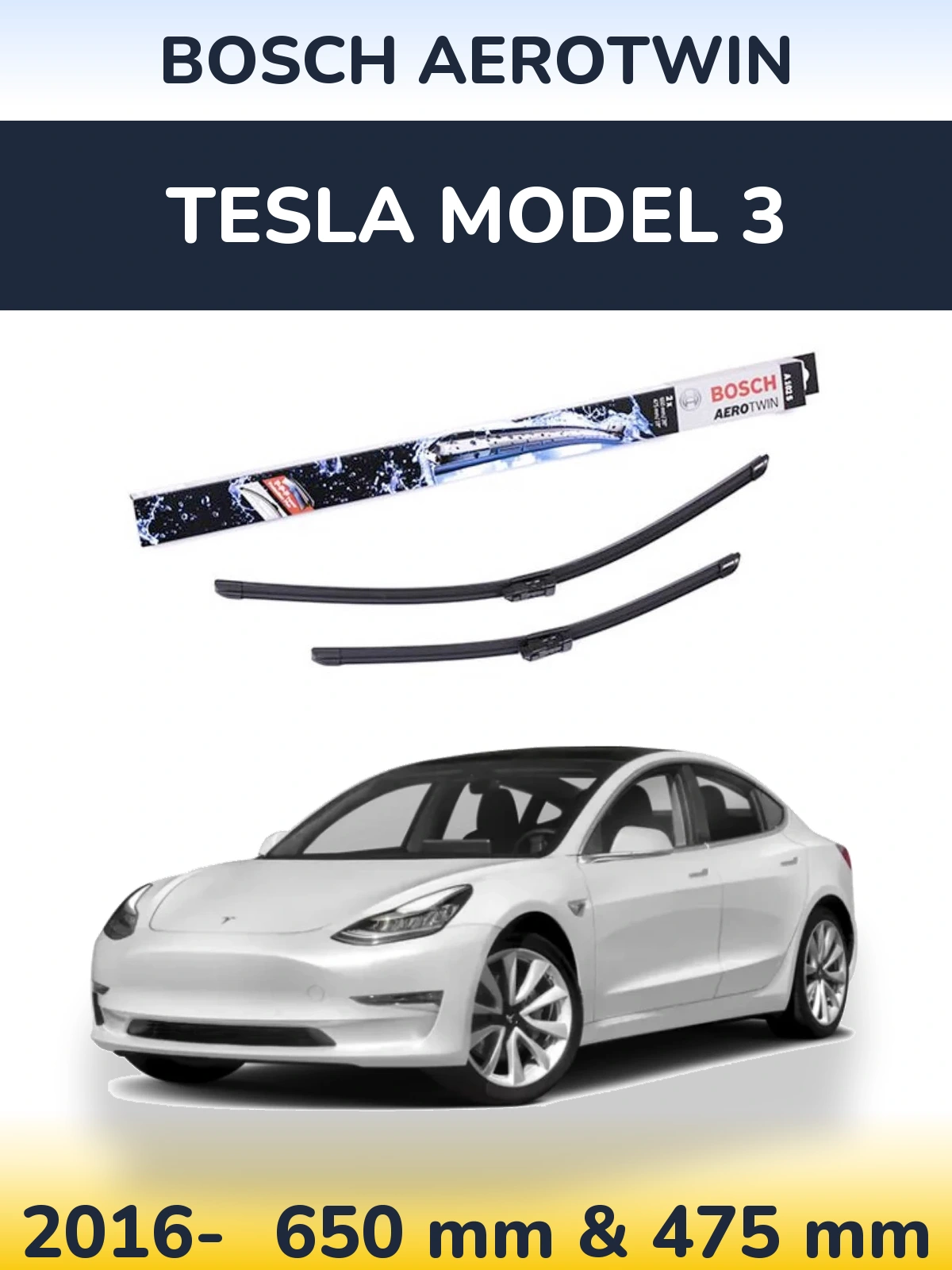 Ștergătoare BOSCH AeroTwin pentru Tesla Model 3