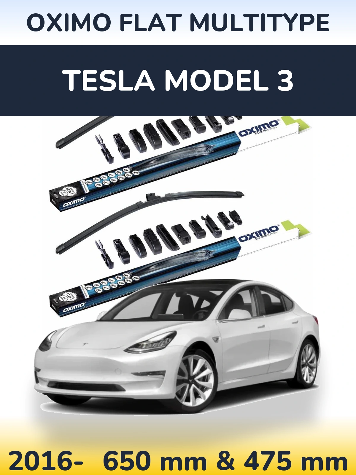 Ștergătoare Oximo Flat MultiTipe pentru Tesla Model 3
