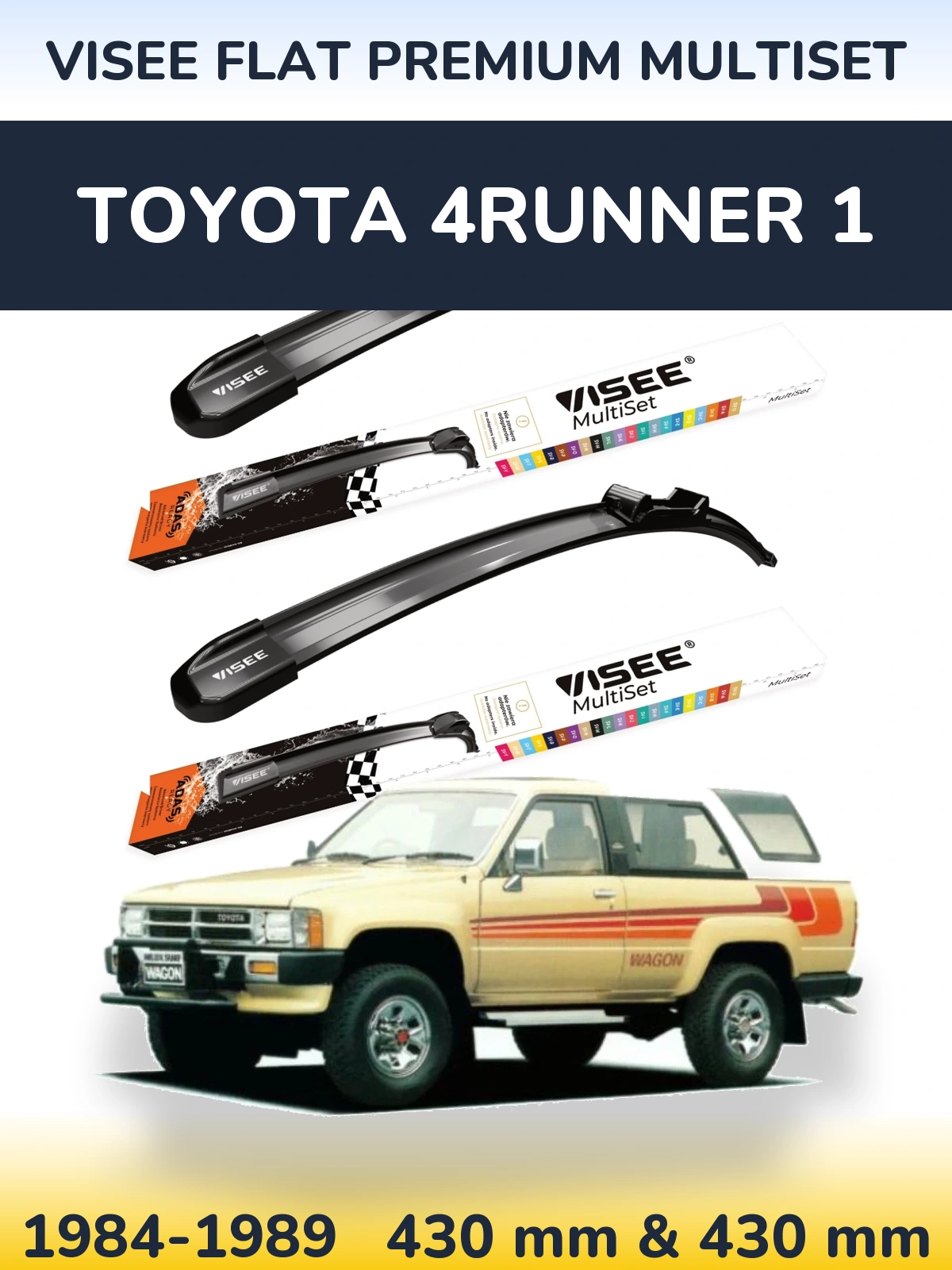 Ștergătoare VISEE FLAT PREMIUM MultiSet pentru Toyota 4Runner 1