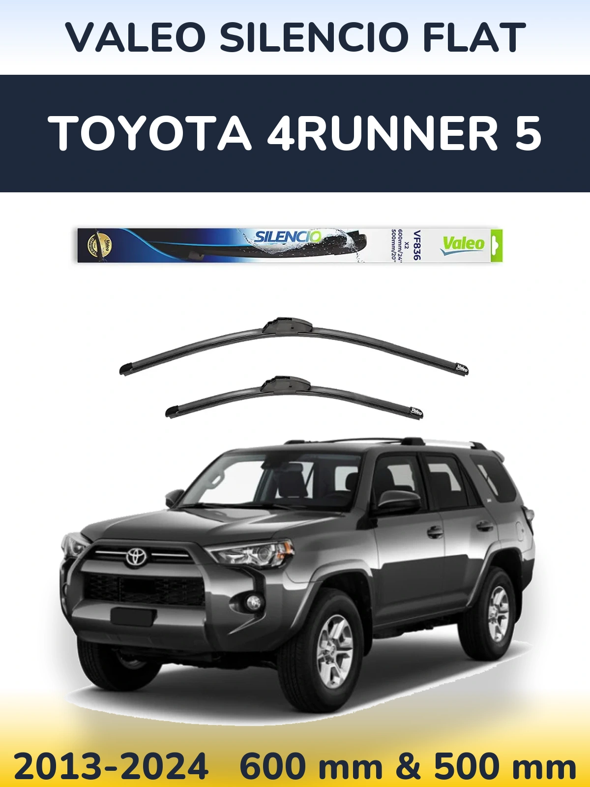 Ștergătoare Valeo Silencio Flat pentru Toyota 4Runner 5
