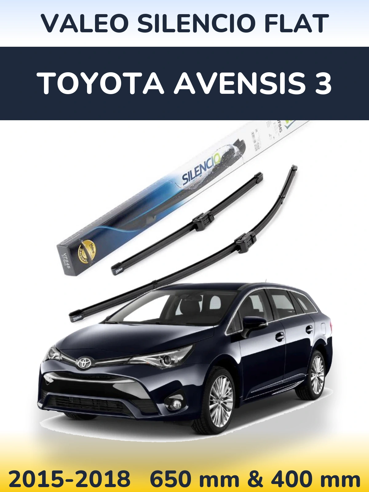 Ștergătoare Valeo Silencio Flat pentru Toyota Avensis 3